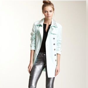 Sam Edelman Women's Light Blue Studded Coat